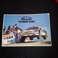 sticker  vintage campione mondiale rally 1983