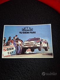 sticker  vintage campione mondiale rally 1983