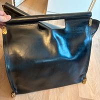 Porta legna in cuoio da interno