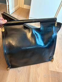 Porta legna in cuoio da interno