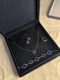 Set Gioielli Argento 925 Placcato Oro 21K – Nuovo