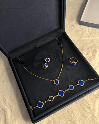 Set Gioielli Argento 925 Placcato Oro 21K – Nuovo