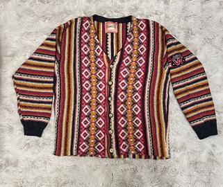 Cardigan Foxhound vintage multicolor jacquard M/L