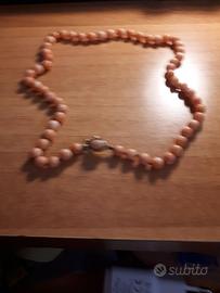 collana corallo pelle angelo rosa kr 18