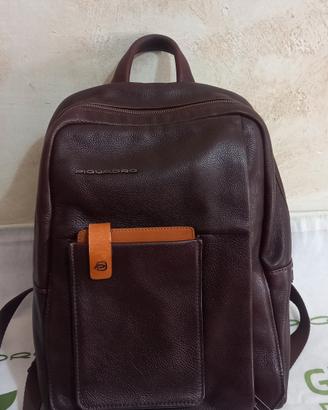 zaino piquadro marrone in pelle 