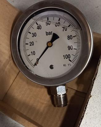 Manometro 0-100 bar attacco 1/2” GAS