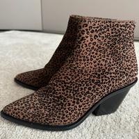 Stivaletto texano camoscio maculato