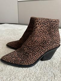 Stivaletto texano camoscio maculato