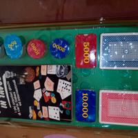 Fiches con 2 Mazzi di Carte da Poker 