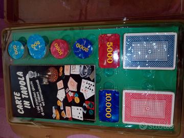 Fiches con 2 Mazzi di Carte da Poker 