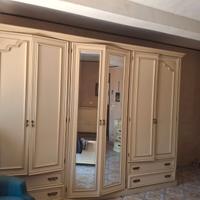 Camera da letto completa in legno vero bianco