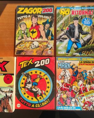 Lotto 5 Fumetti d'epoca Zagor Tex Mister No Mark