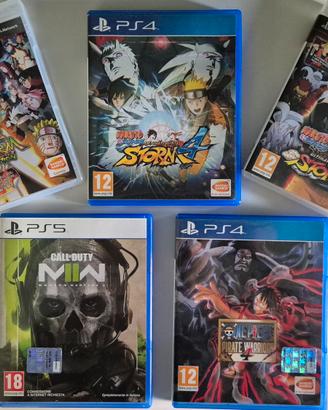 5 giochi PS3 PS4 PS5 – Naruto, One Piece, COD