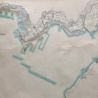 Carta topografica porto di Trieste