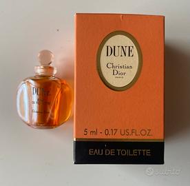 Flacone miniatura vintage Dior Dune con scatola