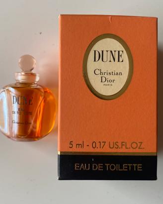 Flacone miniatura vintage Dior Dune con scatola
