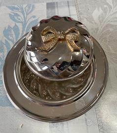 piattino con coperchio placcato argento 1000