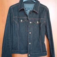 Giacca denim nero donna 