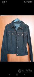 Giacca denim nero donna 