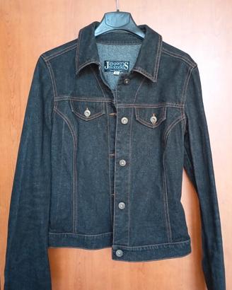 Giacca denim nero donna 