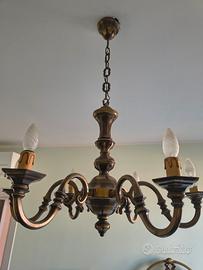 lampadario ottone camera letto 