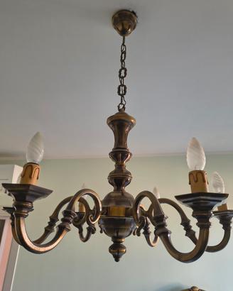 lampadario ottone camera letto 