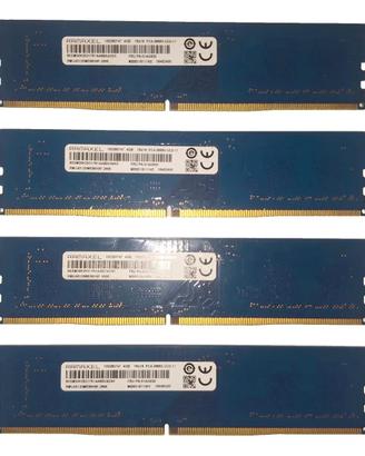 RAM DDR4 16Gb (4x4Gb) UDIMM 2666Mhz marca RAMAXEL