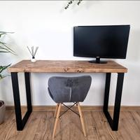 Scrivania uffico artigianale in legno industrial 