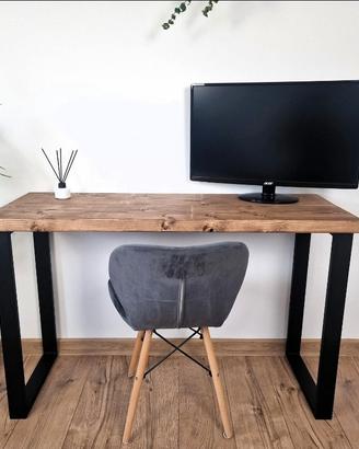 Scrivania uffico artigianale in legno industrial 