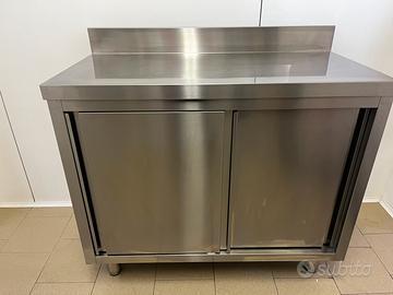 Mobili banchi acciaio inox