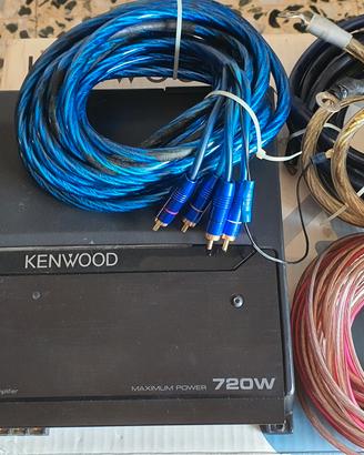 Subwoofer pioneer +amplificatore kenwood+cavi