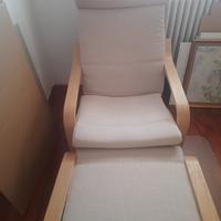 Poltrona e poggiapiedi