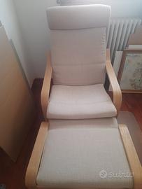 Poltrona e poggiapiedi