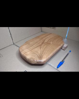 sottopentola in legno di castagno 29x17cm nuovo