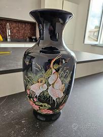 Vaso blu decorato