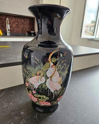 Vaso blu decorato