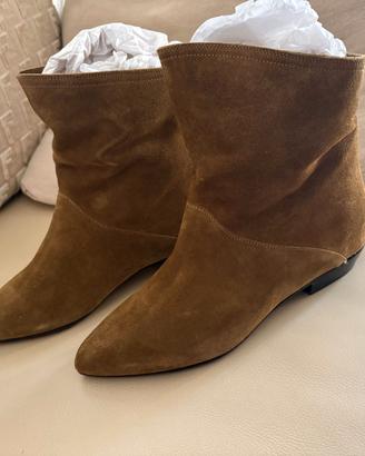 Stivaletti Isabel Marant Suede Solvan n. 39 taupe