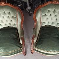 poltrone in velluto verdone