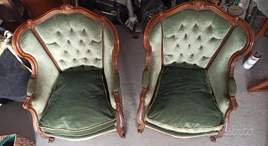 poltrone in velluto verdone