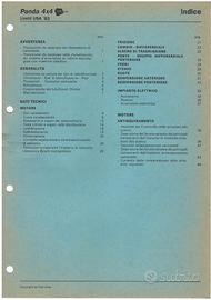 MANUALE ASSISTENZA TECNICA FIAT PANDA 4X4 del 1992