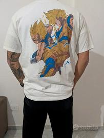 T-shirt Anime DBZ Goku e Vegeta SSJ - Ricamo mano