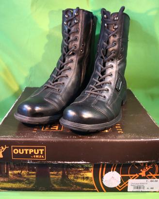 Anfibi in pelle marca Output by Girza – taglia 46