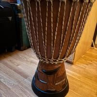 Djembé di legno 60 cm di altezza  x 36 cm diametro