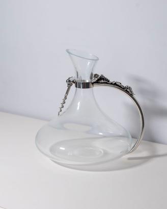 Decanter in Vetro Soffiato e Peltro Cavagnini - H 