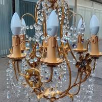 lampadario bagnato in oro