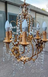 lampadario bagnato in oro