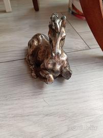 Cavallino in Argento 800 Riempito - Sdraiato - 1,1
