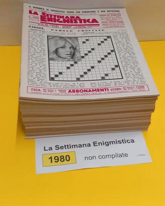 LA SETTIMANA ENIGMISTICA, anno 1980, NON compilati