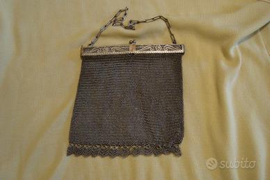 Anni '30 pochette in maglie d'argento finissima