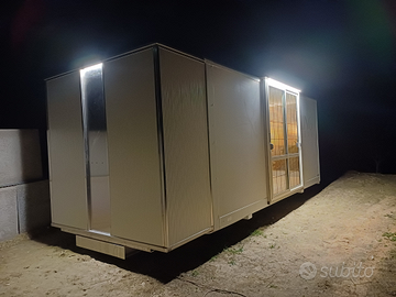 Container cassone legno marino con supporti